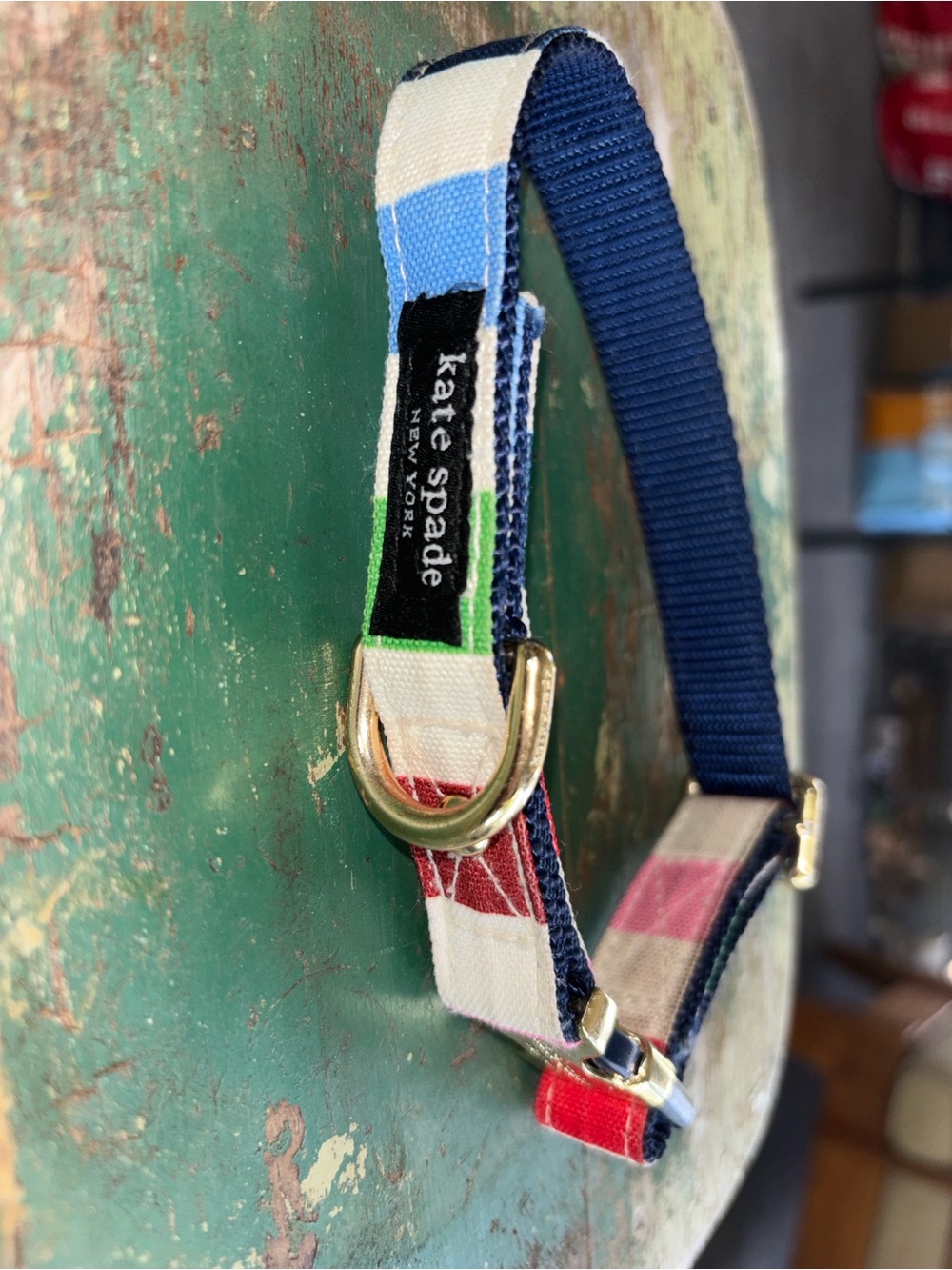 Kate Spade NY Adventure Stripe Dog Collar & Leash Combo - - Picture 9 of 16